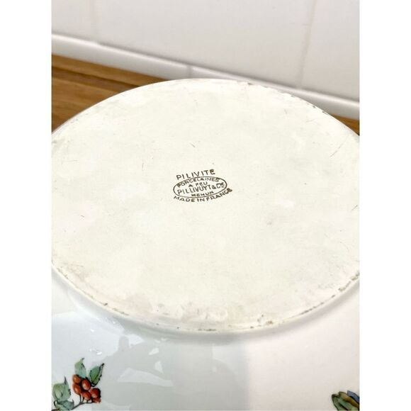 Vintage Pillivuyt France Covered Tureen Dish Rare Exotic Birds - Picture 6 of 12